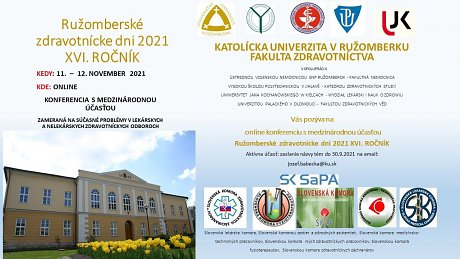 Ružomberské zdravotnícke dni 2021, XVI. ROČNÍK