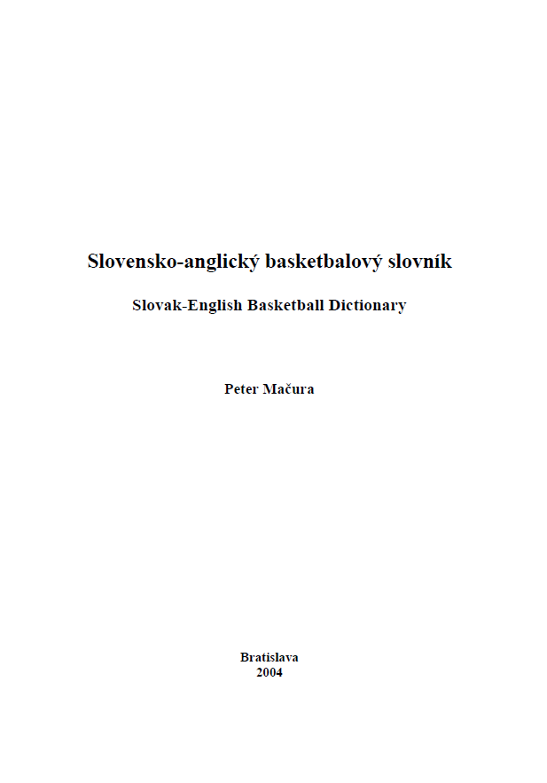 Slovensko-anglický basketbalový slovník