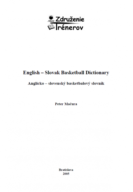 Anglicko - slovenský basketbalový slovník 2005