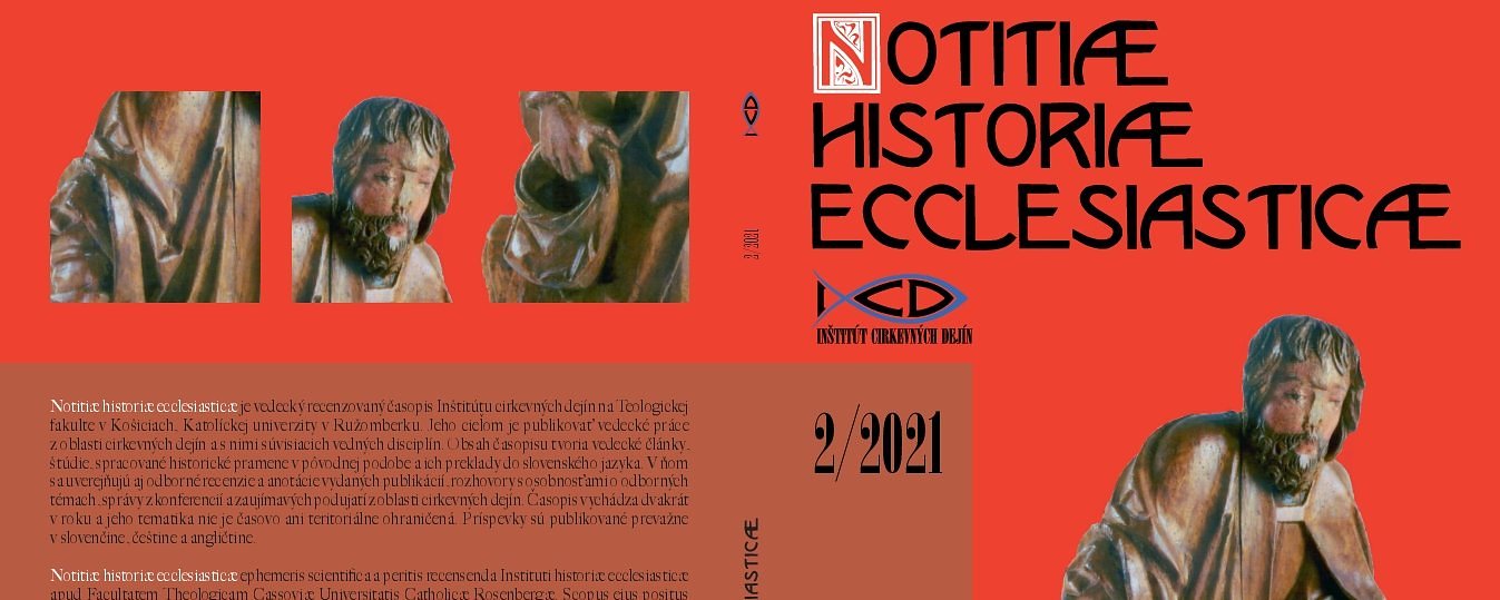 Nové číslo časopisu Notitiæ historiæ ecclesiasticæ 2/2021