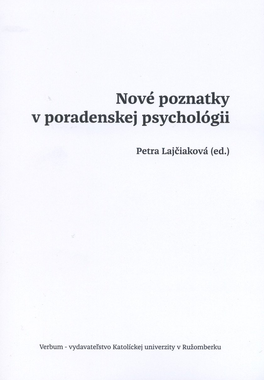 Nové poznatky v poradenskej psychológii