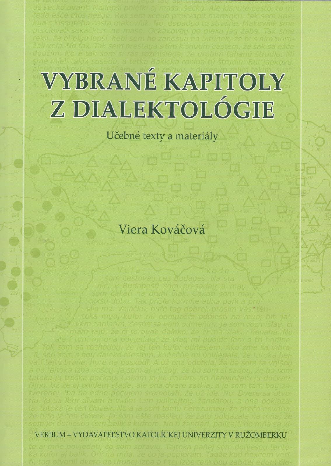 Vybrané kapitoly z dialektológie