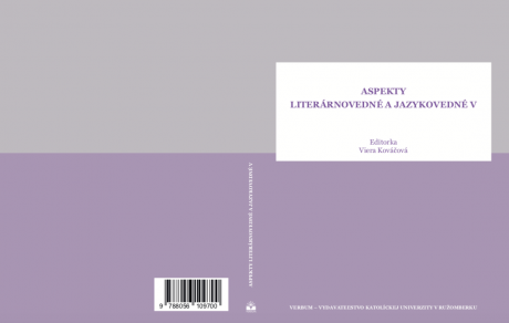 Aspekty literárnovedné a jazykovedné V