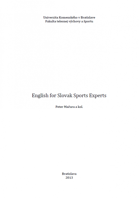 English for Slovak Sports Experts