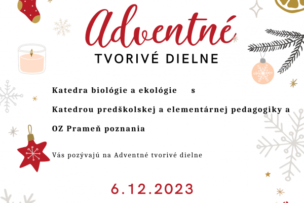 Adventné tvorivé dielne 6.12.2023