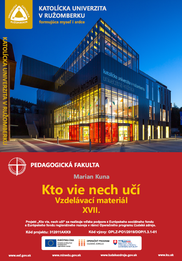 Kto vie nech učí - vzdelávací materiál XVII.