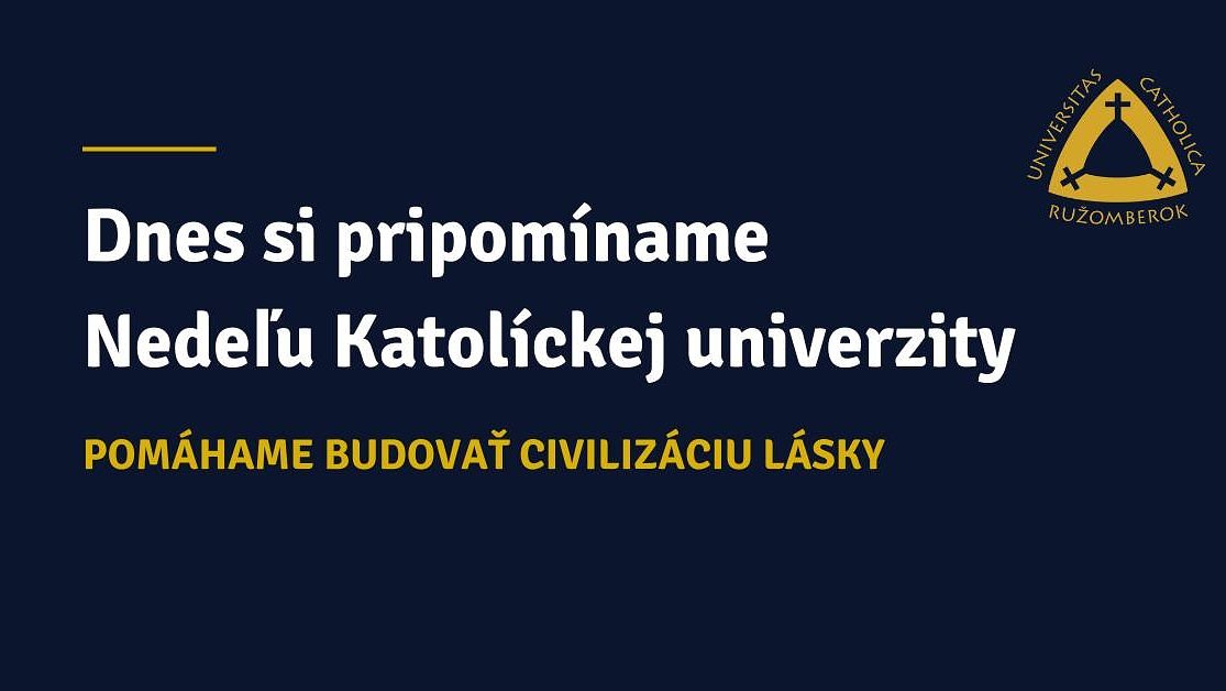 List rektora na Nedeľu Katolíckej univerzity 28. januára 2024