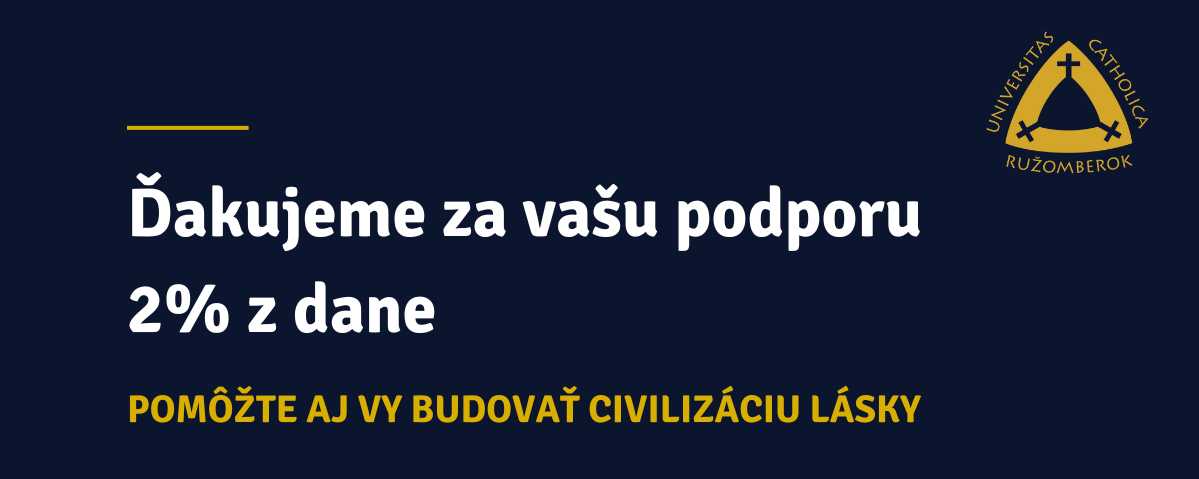 2 % z dane ako podpora pre Katolícku univerzitu