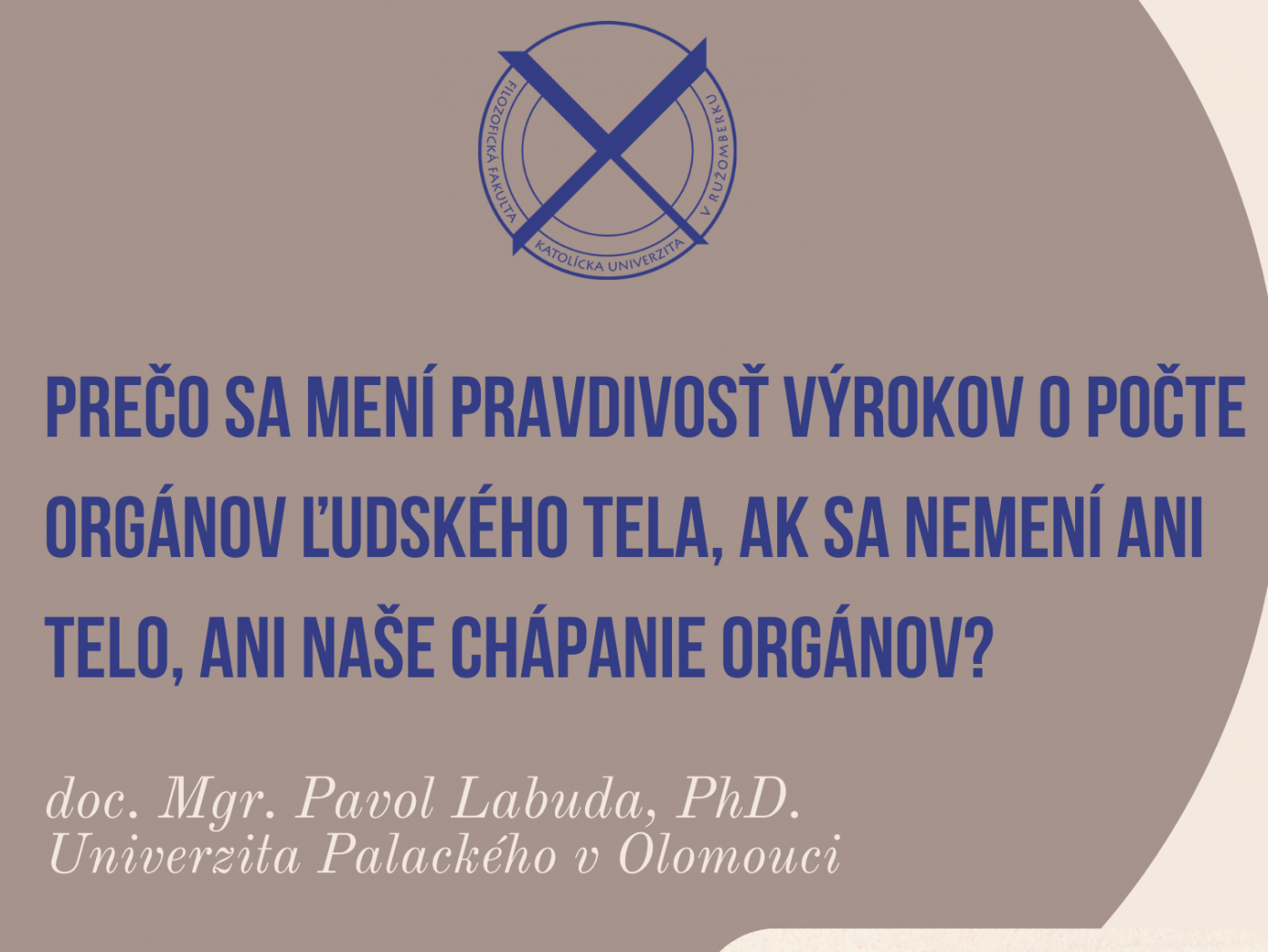 Hosťovská prednáška Pavla Labudu na katedre filozofie