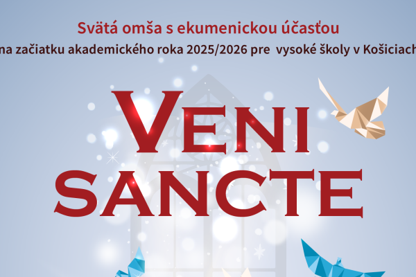 Pozvánka na slávnostné Veni Sancte 2025/2026 na TF KU