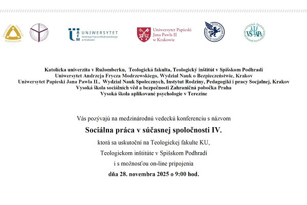 Sociálna práca v súčasnej spoločnosti IV.