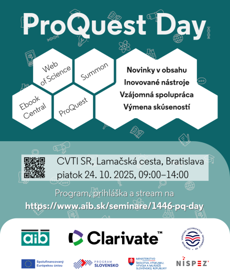 ProQuest Day - stretnutie používateľov ProQuest a Web of Science