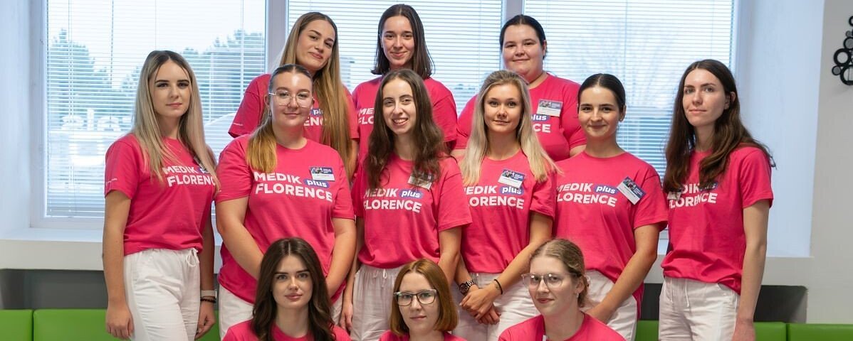 Študentka Katedry ošetrovateľstva FZ KU v Ružomberku na „Medik plus Florence“