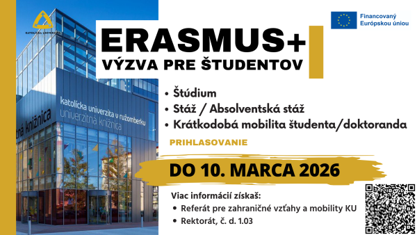 Študentská výzva Erasmus+ 2026/2027