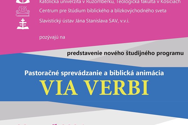 Pozvánka na uvedenie študijného programu VIA VERBI