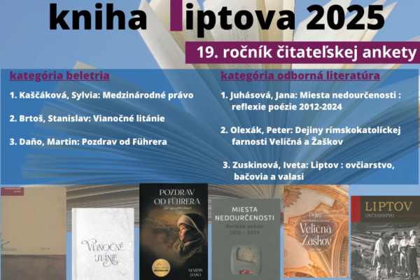 Kniha Liptova 2025 v réžii našich pedagógov