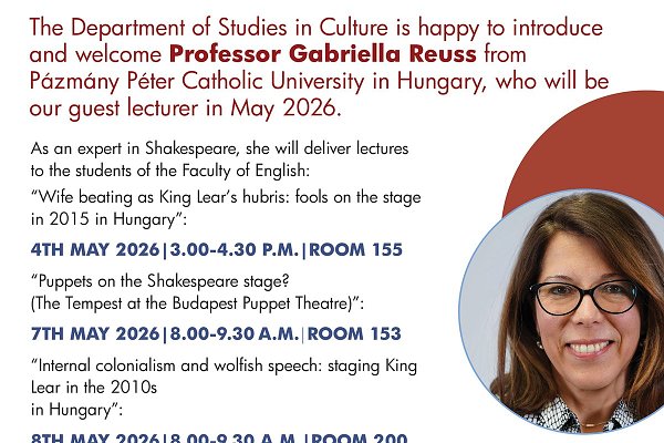 Guest lectures by Gabriella Reuss in Poznań