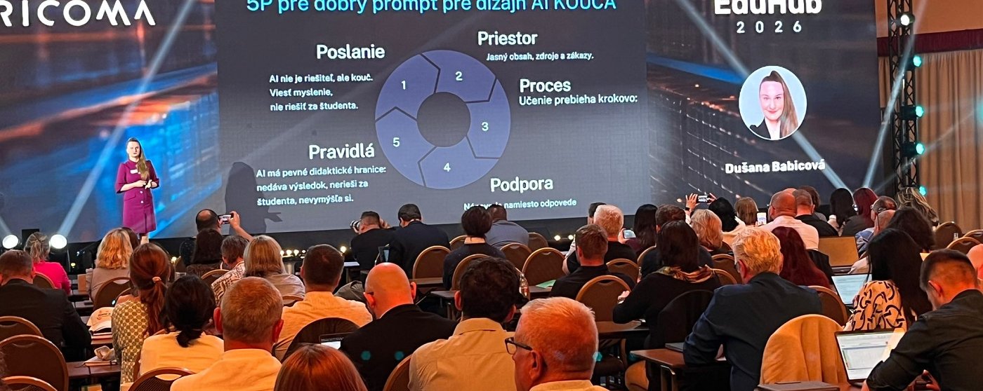 Umelá inteligencia ako podpora myslenia študentov: Mgr. Dušana Babicová, PhD. reprezentovala KU na konferencii Aricoma EduHub 2026