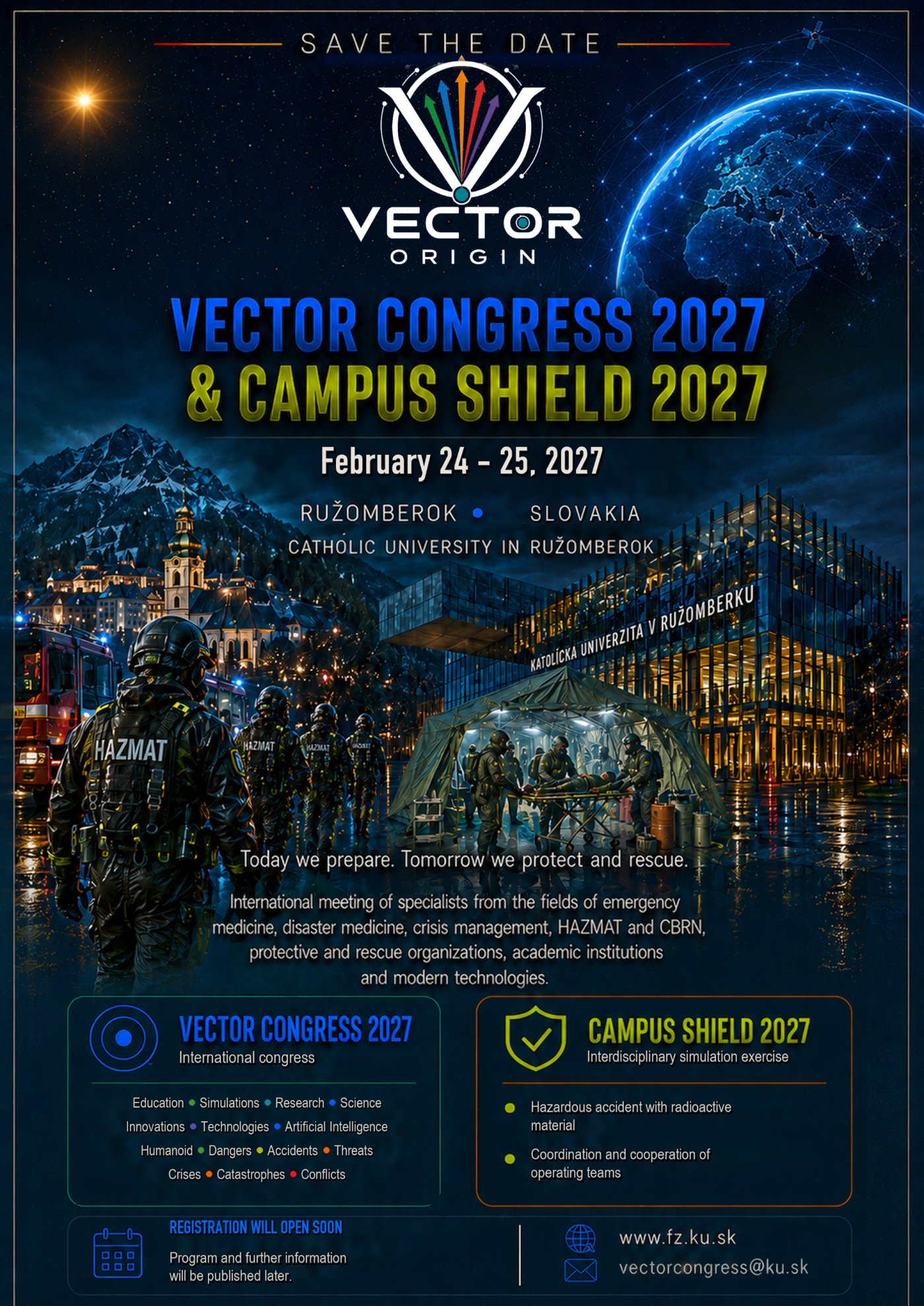 Vector Congress 2027 & Campus Shield 2027 - Initial information