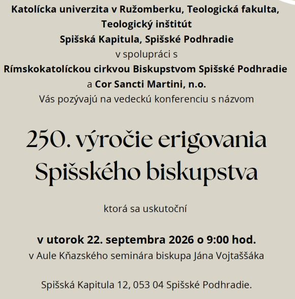 250. rokov od erigovania Spišského biskupstva