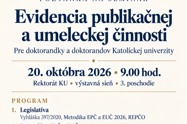 Seminár o Centrálnom registri evidencie publikačnej a umeleckej činnosti