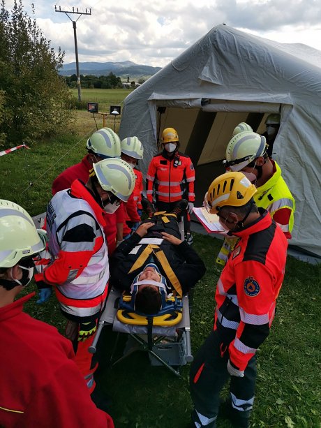 Študent ošetrovateľstva na medzinárodnom cvičení