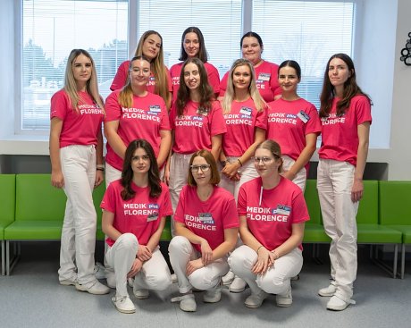 Študentka Katedry ošetrovateľstva FZ KU v Ružomberku na „Medik plus Florence“