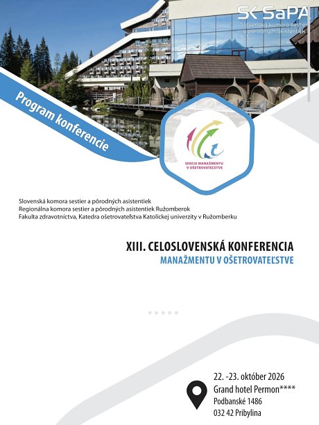 Katedra ošetrovateľstva spoluorganizátorom odbornej konferencie